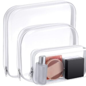 Zippered Hard Pouch Clear PVC Travel Bag Stackable Cosmetics Toy Bins Durable Portable Organiser Clothes Storage Bag